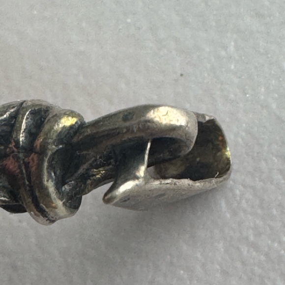 Vintage Baltic Amber Silver pendant Modernist no stamp - Picture 5 of 6